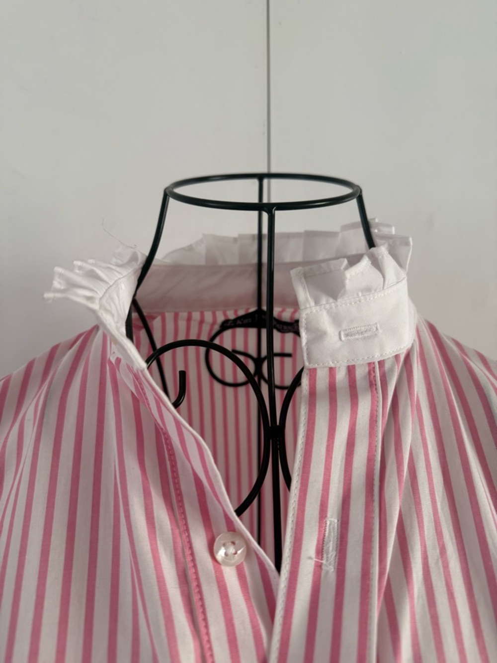 Kiel James Patrick KJP Oxford Striped Shirtdress Midi Pink / White XS - Picture 5 of 13